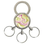 Vector Vivid Marble Pattern 6 3-Ring Key Chain Front