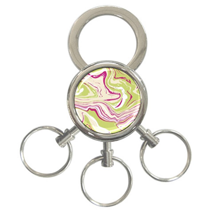 Vector Vivid Marble Pattern 6 3-Ring Key Chain