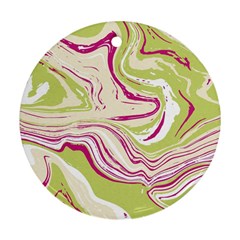 Vector Vivid Marble Pattern 6 Round Ornament (two Sides) by goljakoff