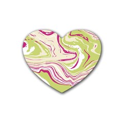 Vector Vivid Marble Pattern 6 Heart Coaster (4 Pack)  by goljakoff