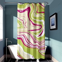 Vector Vivid Marble Pattern 6 Shower Curtain 36  X 72  (stall)  by goljakoff