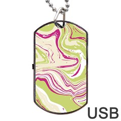 Vector Vivid Marble Pattern 6 Dog Tag Usb Flash (two Sides) by goljakoff