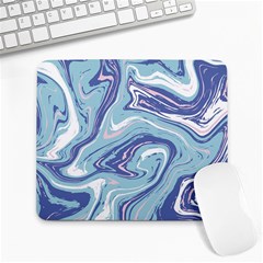 Blue Vivid Marble Pattern Large Mousepads by goljakoff