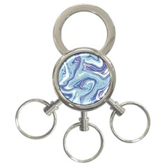 Blue Vivid Marble Pattern 3-ring Key Chain by goljakoff