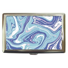 Blue Vivid Marble Pattern Cigarette Money Case by goljakoff