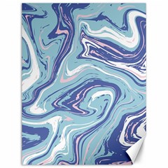 Blue Vivid Marble Pattern Canvas 12  X 16  by goljakoff