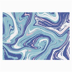 Blue Vivid Marble Pattern Large Glasses Cloth (2 Sides) by goljakoff