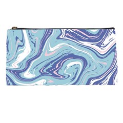 Blue Vivid Marble Pattern Pencil Case by goljakoff