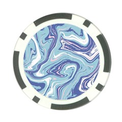 Blue Vivid Marble Pattern Poker Chip Card Guard (10 Pack) by goljakoff