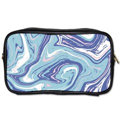 Blue Vivid Marble Pattern Toiletries Bag (two Sides)