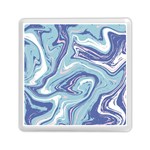 Blue Vivid Marble Pattern Memory Card Reader (Square) Front