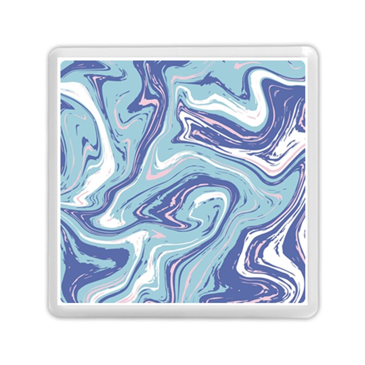 Blue Vivid Marble Pattern Memory Card Reader (Square)