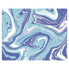 Blue Vivid Marble Pattern Double Sided Flano Blanket (medium)  by goljakoff