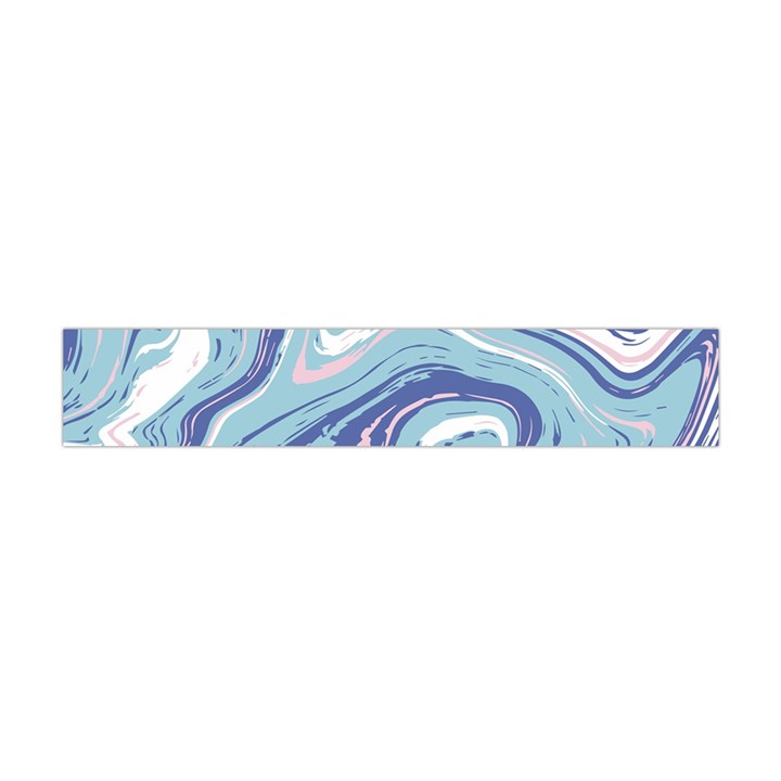 Blue Vivid Marble Pattern Flano Scarf (Mini)