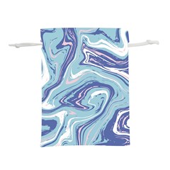 Blue Vivid Marble Pattern Lightweight Drawstring Pouch (l) by goljakoff