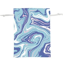 Blue Vivid Marble Pattern  Lightweight Drawstring Pouch (xl) by goljakoff