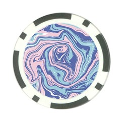 Blue Vivid Marble Pattern 10 Poker Chip Card Guard (10 Pack) by goljakoff