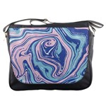 Blue Vivid Marble Pattern 10 Messenger Bag Front