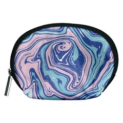 Blue Vivid Marble Pattern 10 Accessory Pouch (medium) by goljakoff