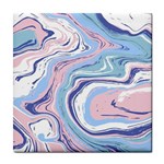 Rose and blue Vivid Marble Pattern 11 Tile Coaster Front