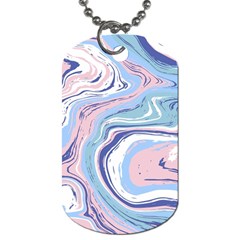 Rose And Blue Vivid Marble Pattern 11 Dog Tag (one Side) by goljakoff