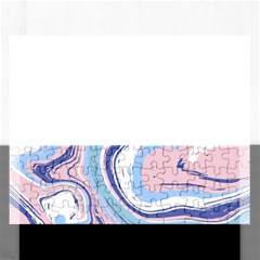 Rose And Blue Vivid Marble Pattern 11 Rectangular Jigsaw Puzzl by goljakoff