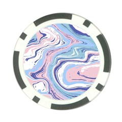 Rose And Blue Vivid Marble Pattern 11 Poker Chip Card Guard by goljakoff