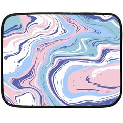 Rose And Blue Vivid Marble Pattern 11 Fleece Blanket (mini) by goljakoff