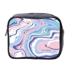 Rose And Blue Vivid Marble Pattern 11 Mini Toiletries Bag (two Sides) by goljakoff