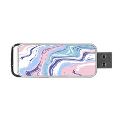 Rose And Blue Vivid Marble Pattern 11 Portable Usb Flash (one Side) by goljakoff