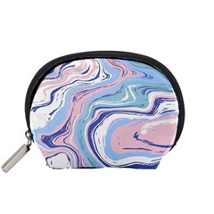 Rose And Blue Vivid Marble Pattern 11 Accessory Pouch (small) by goljakoff