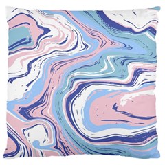 Rose And Blue Vivid Marble Pattern 11 Large Flano Cushion Case (one Side) by goljakoff