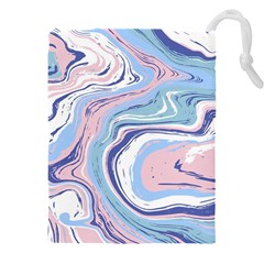 Rose And Blue Vivid Marble Pattern 11 Drawstring Pouch (5xl) by goljakoff