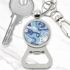 Blue Vivid Marble Pattern 12 Bottle Opener Key Chain by goljakoff