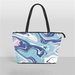 Blue Vivid Marble Pattern 12 Classic Shoulder Handbag Front