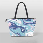 Blue Vivid Marble Pattern 12 Classic Shoulder Handbag Back