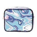 Blue Vivid Marble Pattern 12 Mini Toiletries Bag (One Side) Front