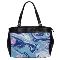 Blue Vivid Marble Pattern 12 Oversize Office Handbag by goljakoff