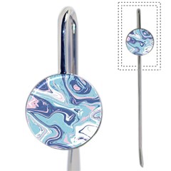 Blue Vivid Marble Pattern 12 Book Mark by goljakoff