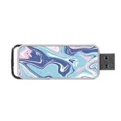 Blue Vivid Marble Pattern 12 Portable Usb Flash (two Sides) by goljakoff