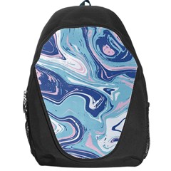 Blue Vivid Marble Pattern 12 Backpack Bag by goljakoff