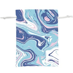 Blue Vivid Marble Pattern 12  Lightweight Drawstring Pouch (xl) by goljakoff