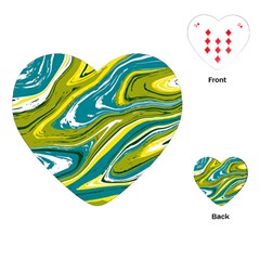 Vector Vivid Marble Pattern 13 Playing Cards Single Design (heart) by goljakoff