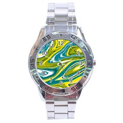 Vector Vivid Marble Pattern 13 Stainless Steel Analogue Watch by goljakoff