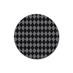 Black Diamonds Rubber Coaster (Round) 