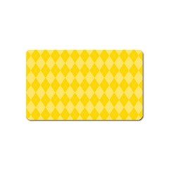 Yellow Diamonds Magnet (name Card) by ArtsyWishy