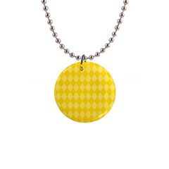 Yellow Diamonds 1  Button Necklace by ArtsyWishy