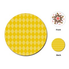 Yellow Diamonds Playing Cards Single Design (round) by ArtsyWishy