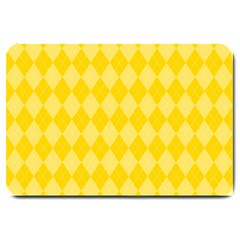 Yellow Diamonds Large Doormat by ArtsyWishy