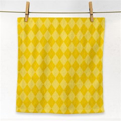 Yellow Diamonds Face Towel by ArtsyWishy